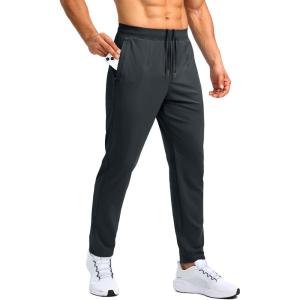 imageG Gradual 303234 Inseam Tall Mens Sweatpants with Zipper Pockets Stretch Golf Workout Pants for Men Casual AthleticDark Grey