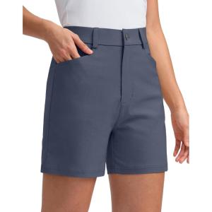 imageG Gradual 5 Womens Golf Shorts Stretchy Lightweight Outdoor Hiking Shorts with Pockets Shorts for Women Casual SummerDusty Blue