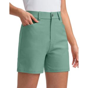 imageG Gradual 5 Womens Golf Shorts Stretchy Lightweight Outdoor Hiking Shorts with Pockets Shorts for Women Casual SummerThyme