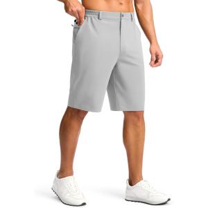 imageG Gradual Casual Shorts for Men 11 Lightweight Mens Golf Shorts Stretch with 3 Pockets Quick Dry Summer Breathable ShortsBright Gray
