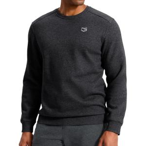 imageG Gradual Mens Fleece Lined Crewneck Sweatshirt Midweight Regular Fit Athletic Workout Warm Pullover Sweater ShirtsCharcoal Grey