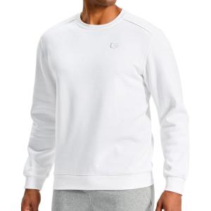 imageG Gradual Mens Fleece Lined Crewneck Sweatshirt Midweight Regular Fit Athletic Workout Warm Pullover Sweater ShirtsWhite