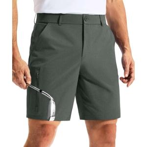 imageG Gradual Mens Golf Dress Shorts 7 Inch Inseam Lightweight Quick Dry Chino Casual Work Shorts for Men with 4 PocketsGrey Sage