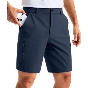 imageG Gradual Mens Golf Dress Shorts 7 Inch Inseam Lightweight Quick Dry Chino Casual Work Shorts for Men with 4 PocketsNavy