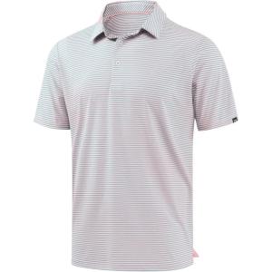 imageG Gradual Mens Golf Shirt Dry Fit Moisture Wicking Perfomance Short Sleeve Striped Polo Shirts for Men Dressy CasualLight Pink Blue Stripe