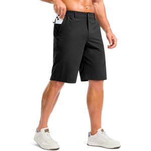 imageG Gradual Mens Shorts 11 Lightweight Casual Shorts for Men with 3 Pockets Summer Quick Dry Breathable Golf ShortsBlack