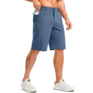 imageG Gradual Mens Shorts 11 Lightweight Casual Shorts for Men with 3 Pockets Summer Quick Dry Breathable Golf ShortsHeather Dusty Blue