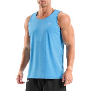 imageG Gradual Mens Workout Tank Tops Sleeveless Muscle Shirts Summer UPF 50 Quick Dry Shirts for Men Athletic Running GymBlue Heather