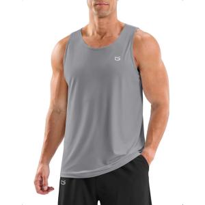 imageG Gradual Mens Workout Tank Tops Sleeveless Muscle Shirts Summer UPF 50 Quick Dry Shirts for Men Athletic Running GymLight Grey