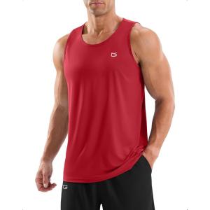 imageG Gradual Mens Workout Tank Tops Sleeveless Muscle Shirts Summer UPF 50 Quick Dry Shirts for Men Athletic Running GymRed
