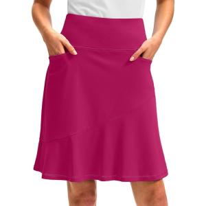 imageG Gradual Skorts Skirts for Women with 5 Pockets 20 Knee Length Golf Skirt Modest Long Tennis Athletic Skirts for WomenRosy