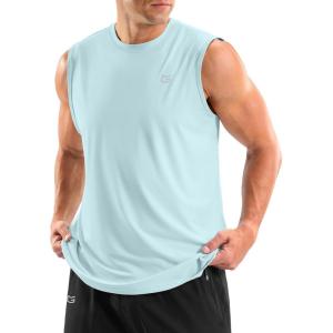 imageG Gradual Sleeveless Shirts for Men Workout Tank Tops Moisture Wicking Mens Muscle Shirt for Gym Beach Summer CasualGlacial Blue