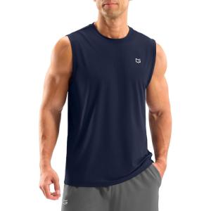imageG Gradual Sleeveless Shirts for Men Workout Tank Tops Moisture Wicking Mens Muscle Shirt for Gym Beach Summer CasualNavy