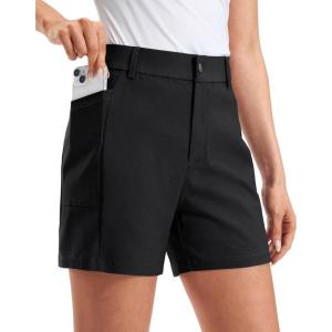 imageG Gradual Womens 5 Golf Hiking Shorts with Deep Pockets Stretchy Outdoor Womens Shorts Dressy Casual Walking TravelBlack