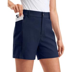 imageG Gradual Womens 5 Golf Hiking Shorts with Deep Pockets Stretchy Outdoor Womens Shorts Dressy Casual Walking TravelNavy Blue