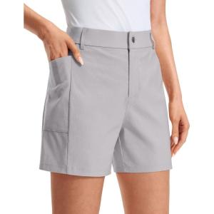 imageG Gradual Womens 5 Golf Hiking Shorts with Deep Pockets Stretchy Outdoor Womens Shorts Dressy Casual Walking TravelSleet