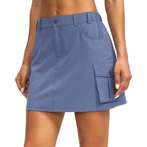 imageG Gradual Womens Skort 5 Pockets Cargo Skirt Golf Skirts Skorts for Women Casual Summer Hiking Stone Blue XXLarge