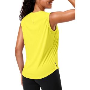 imageG Gradual Womens Sleeveless Workout Tops Lightweight High Neck Tennis Yoga Shirts Running Athletic Tank Tops for WomenYellow