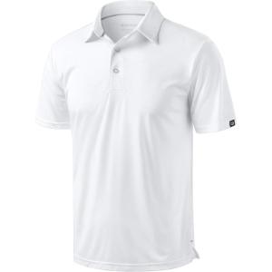 imageMens Golf Shirt Jacquard Short Sleeve Dry Fit Moisture Wicking Performance Athletic Summer Collared Polo Shirts for MenWhite