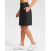 imageG Gradual 20 Golf Skorts Skirts for Women with Pockets Knee Length Skort Athletic Modest Long Tennis Skirts for WomenAblack