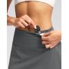imageG Gradual 20 Golf Skorts Skirts for Women with Pockets Knee Length Skort Athletic Modest Long Tennis Skirts for WomenDark Grey