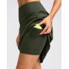 imageG Gradual 20 Golf Skorts Skirts for Women with Pockets Knee Length Skort Athletic Modest Long Tennis Skirts for WomenOlive