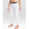 imageG Gradual Boys Compression Leggings Quick Dry Youth Basketball Football Pants Base Layer Sports Tights for BoysA White