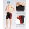 imageG Gradual Boys Swim Jammers Youth Competitive Swim Team Trunks Quick Dry Stretch Racing Swimsuit Swimming Shorts for BoyBlackRed