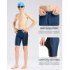 imageG Gradual Boys Swim Jammers Youth Competitive Swim Team Trunks Quick Dry Stretch Racing Swimsuit Swimming Shorts for BoyDark BlueBlack