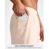 imageG Gradual Mens Athletic Running Shorts 759 Zipper Pocket Lightweight Workout Gym Quick Dry Shorts Golf Tennis HikingBeige