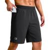 imageG Gradual Mens Athletic Running Shorts 759 Zipper Pocket Lightweight Workout Gym Quick Dry Shorts Golf Tennis HikingBlack