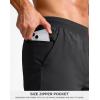 imageG Gradual Mens Athletic Running Shorts 759 Zipper Pocket Lightweight Workout Gym Quick Dry Shorts Golf Tennis HikingBlack