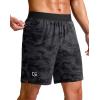imageG Gradual Mens Athletic Running Shorts 759 Zipper Pocket Lightweight Workout Gym Quick Dry Shorts Golf Tennis HikingBlack Camo