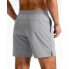imageG Gradual Mens Athletic Running Shorts 759 Zipper Pocket Lightweight Workout Gym Quick Dry Shorts Golf Tennis HikingBright Grey