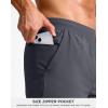 imageG Gradual Mens Athletic Running Shorts 759 Zipper Pocket Lightweight Workout Gym Quick Dry Shorts Golf Tennis HikingDark Grey