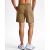 imageG Gradual Mens Athletic Running Shorts 759 Zipper Pocket Lightweight Workout Gym Quick Dry Shorts Golf Tennis HikingDark Khaki