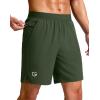 imageG Gradual Mens Athletic Running Shorts 759 Zipper Pocket Lightweight Workout Gym Quick Dry Shorts Golf Tennis HikingDark Olive