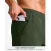 imageG Gradual Mens Athletic Running Shorts 759 Zipper Pocket Lightweight Workout Gym Quick Dry Shorts Golf Tennis HikingDark Olive