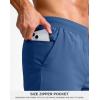 imageG Gradual Mens Athletic Running Shorts 759 Zipper Pocket Lightweight Workout Gym Quick Dry Shorts Golf Tennis HikingDust Blue