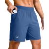 imageG Gradual Mens Athletic Running Shorts 759 Zipper Pocket Lightweight Workout Gym Quick Dry Shorts Golf Tennis HikingDust Blue