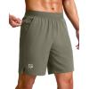 imageG Gradual Mens Athletic Running Shorts 759 Zipper Pocket Lightweight Workout Gym Quick Dry Shorts Golf Tennis HikingGrey Sage