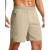 imageG Gradual Mens Athletic Running Shorts 759 Zipper Pocket Lightweight Workout Gym Quick Dry Shorts Golf Tennis HikingKhaki