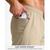 imageG Gradual Mens Athletic Running Shorts 759 Zipper Pocket Lightweight Workout Gym Quick Dry Shorts Golf Tennis HikingKhaki