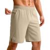 imageG Gradual Mens Athletic Running Shorts 759 Zipper Pocket Lightweight Workout Gym Quick Dry Shorts Golf Tennis HikingKhaki