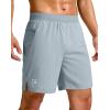 imageG Gradual Mens Athletic Running Shorts 759 Zipper Pocket Lightweight Workout Gym Quick Dry Shorts Golf Tennis HikingLight Grey