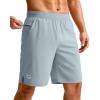 imageG Gradual Mens Athletic Running Shorts 759 Zipper Pocket Lightweight Workout Gym Quick Dry Shorts Golf Tennis HikingLight Grey