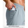imageG Gradual Mens Athletic Running Shorts 759 Zipper Pocket Lightweight Workout Gym Quick Dry Shorts Golf Tennis HikingLight Grey