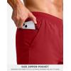 imageG Gradual Mens Athletic Running Shorts 759 Zipper Pocket Lightweight Workout Gym Quick Dry Shorts Golf Tennis HikingRed
