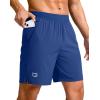 imageG Gradual Mens Athletic Running Shorts 759 Zipper Pocket Lightweight Workout Gym Quick Dry Shorts Golf Tennis HikingRoyal Blue