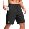 imageG Gradual Mens Athletic Running Shorts with Zipper Pockets Quick Dry 7 5 9 Workout Gym Shorts for Basketball HikingBlack